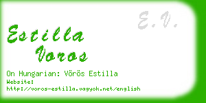estilla voros business card